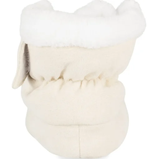 Chaussons BLANC Fille Motif Uni Scratch