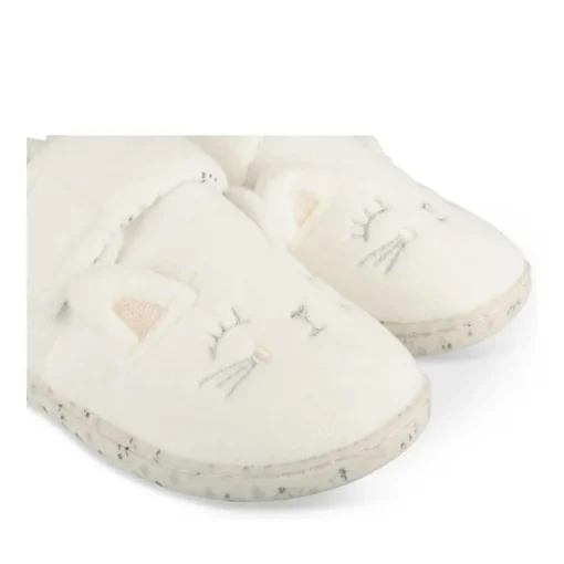 Chaussons BLANC Fille Motif Animal Scratch