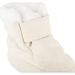 Chaussons BLANC Fille Motif Uni Scratch