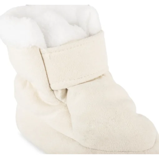 Chaussons BLANC Fille Motif Uni Scratch