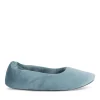 Chaussons BLEU Femme Motif Uni A Enfiler