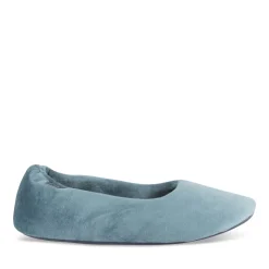 Chaussons BLEU Femme Motif Uni A Enfiler