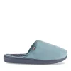 Chaussons BLEU Femme Motif Uni A Enfiler