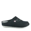 Chaussons BLEU Femme Motif Uni A Enfiler