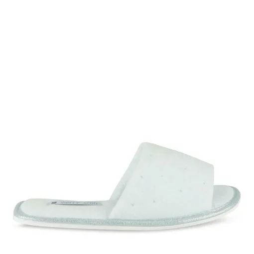 Chaussons BLEU Femme Motif Uni A Enfiler