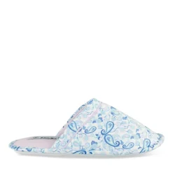 Chaussons BLEU Femme Motif Uni A Enfiler
