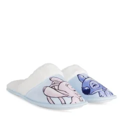 Chaussons BLEU Femme Motif Multicolore A Enfiler