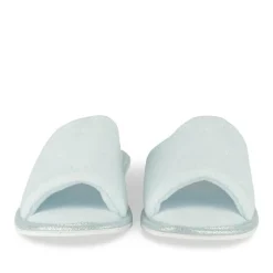 Chaussons BLEU Femme Motif Uni A Enfiler