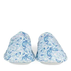 Chaussons BLEU Femme Motif Uni A Enfiler