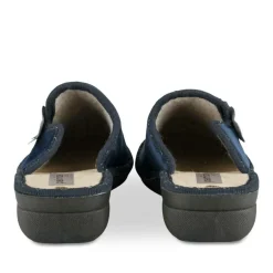 Chaussons BLEU Femme Motif Uni A Enfiler