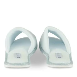 Chaussons BLEU Femme Motif Uni A Enfiler