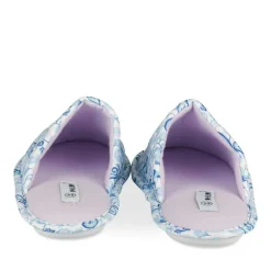 Chaussons BLEU Femme Motif Uni A Enfiler