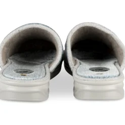Chaussons BLEU Femme Motif Uni A Enfiler