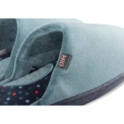 Chaussons BLEU Femme Motif Uni A Enfiler