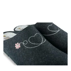 Chaussons BLEU Femme Motif Uni A Enfiler