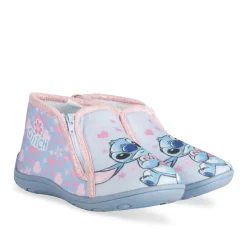 Chaussons BLEU Fille Motif Multicolore Fermeture éclair