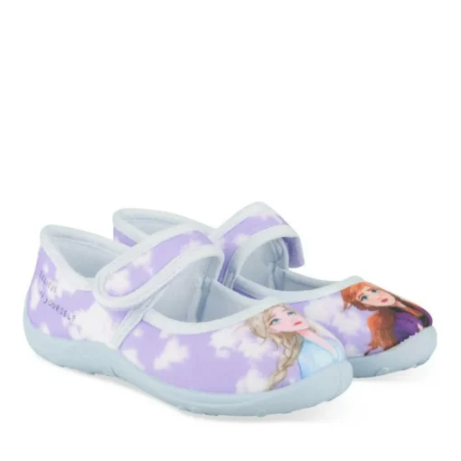 Chaussons BLEU Fille Motif Multicolore Scratch