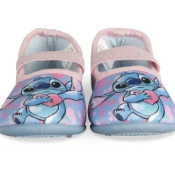 Chaussons BLEU Fille Motif Multicolore Elastique