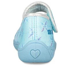 Chaussons BLEU Fille Motif Uni Scratch