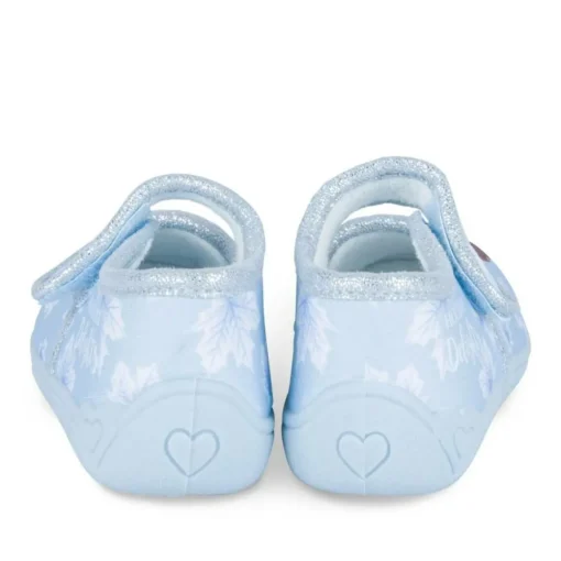 Chaussons BLEU Fille Motif Uni Scratch