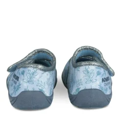 Chaussons BLEU Fille Motif Uni Elastique