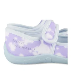 Chaussons BLEU Fille Motif Multicolore Scratch