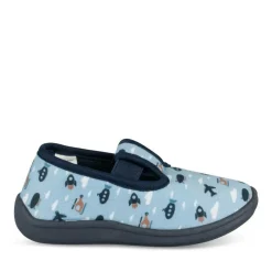 Chaussons BLEU Garçon Motif Uni A Enfiler