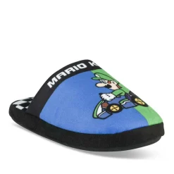Chaussons BLEU Garçon Motif Uni A Enfiler
