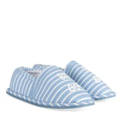 Chaussons BLEU Garçon Motif Rayures A Enfiler