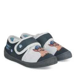Chaussons BLEU Garçon Motif Uni Scratch