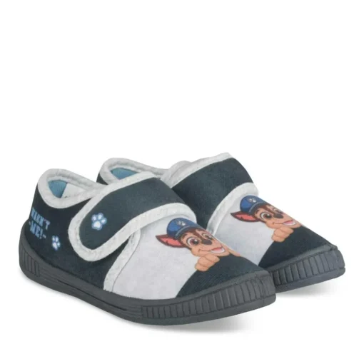 Chaussons BLEU Garçon Motif Uni Scratch