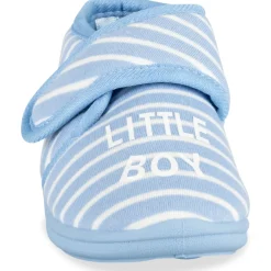 Chaussons BLEU Garçon Motif Rayures Scratch