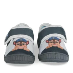 Chaussons BLEU Garçon Motif Uni Scratch