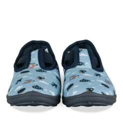 Chaussons BLEU Garçon Motif Uni A Enfiler