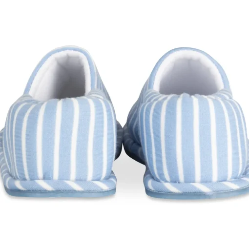 Chaussons BLEU Garçon Motif Rayures A Enfiler