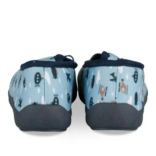 Chaussons BLEU Garçon Motif Uni A Enfiler