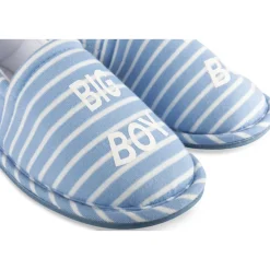 Chaussons BLEU Garçon Motif Rayures A Enfiler
