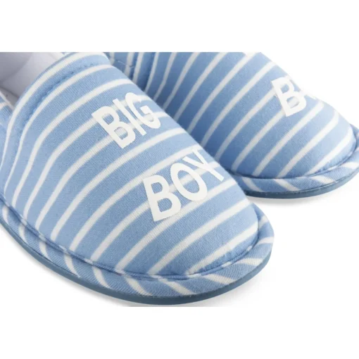 Chaussons BLEU Garçon Motif Rayures A Enfiler