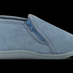 Chaussons BLEU Garçon Motif Uni Fermeture éclair