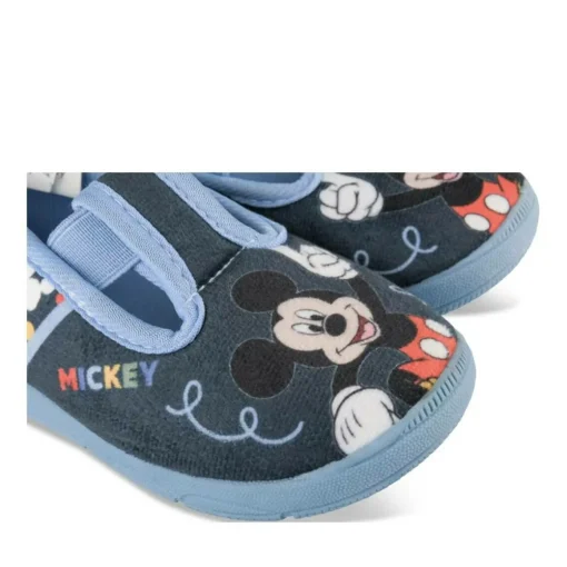 Chaussons BLEU Garçon Motif Uni A Enfiler