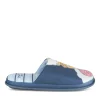 Chaussons BLEU Homme Motif Uni A Enfiler