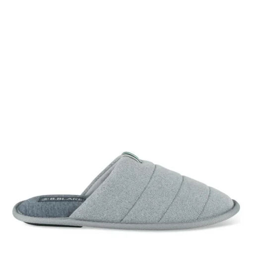 Chaussons BLEU Homme Motif Uni A Enfiler