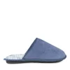 Chaussons BLEU Homme Motif Uni A Enfiler