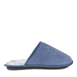 Chaussons BLEU Homme Motif Uni A Enfiler