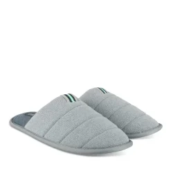 Chaussons BLEU Homme Motif Uni A Enfiler