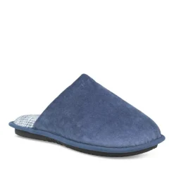 Chaussons BLEU Homme Motif Uni A Enfiler