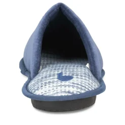 Chaussons BLEU Homme Motif Uni A Enfiler
