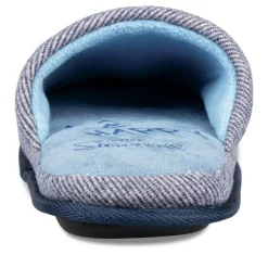 Chaussons BLEU Homme Motif Uni A Enfiler