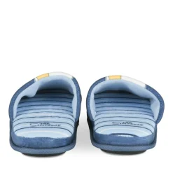 Chaussons BLEU Homme Motif Uni A Enfiler