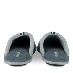 Chaussons BLEU Homme Motif Uni A Enfiler